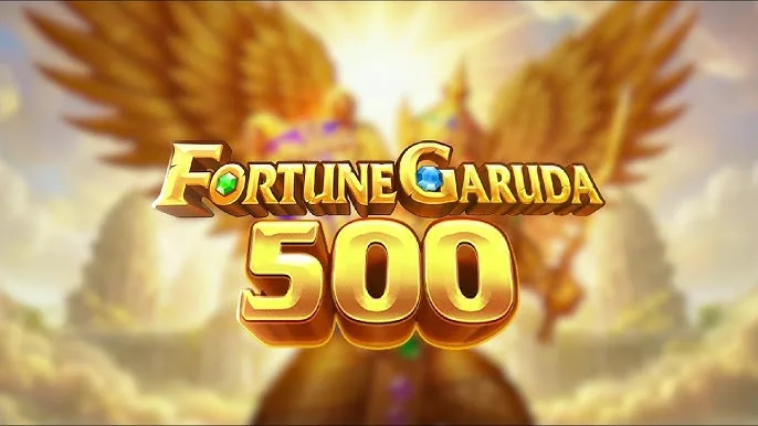 El ave Garuda dorada con las alas extendidas tras el logotipo de Fortune Garuda 500
